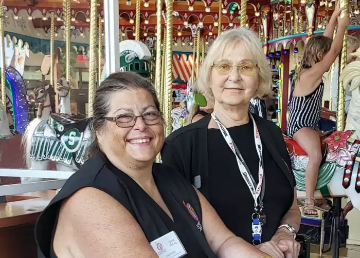 Volunteers at the Silver Beach Carousel